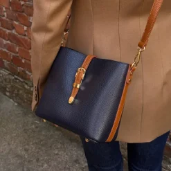 Florence Damen Schultertasche Leder Tasche salbeigrün OTF839L1
