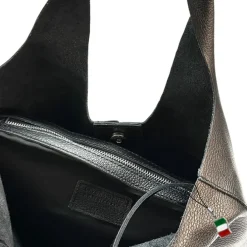 Florence Damen Shopper Leder Tasche schwarz OTF166S1