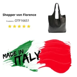 Florence Damen Shopper Leder Tasche schwarz OTF166S1