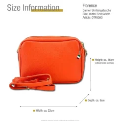 Florence Damen Tasche Echtleder orange OTF809O