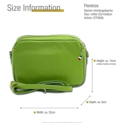 Florence Damen Tasche Echtleder hellgrün OTF809L
