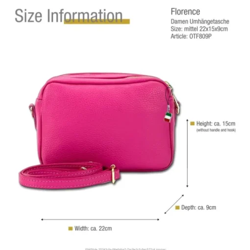 Florence Damen Tasche Echtleder fuchsia OTF809P