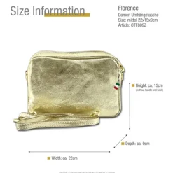 Florence Damen Tasche Echtleder gold OTF809Z