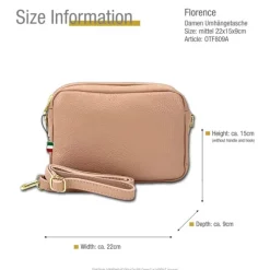 Florence Damen Tasche Echtleder rosa OTF809A