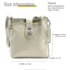 Florence Damen Tasche Echtleder beige OTF828I