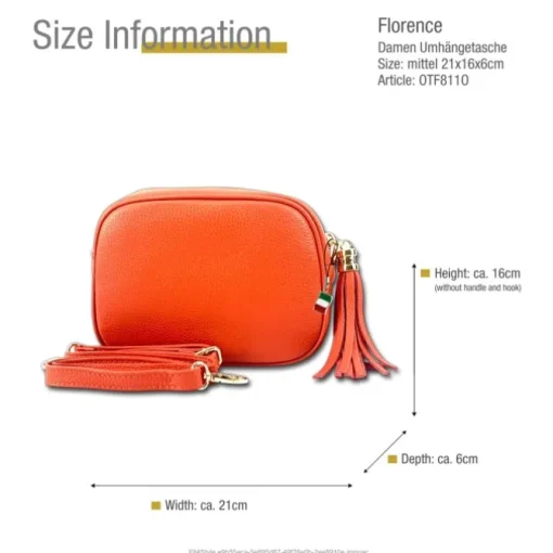 Florence Damen Tasche Echtleder orange OTF811O