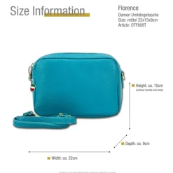 Florence Damen Tasche Echtleder türkis OTF809T