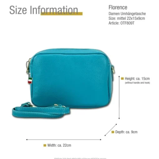 Florence Damen Tasche Echtleder türkis OTF809T