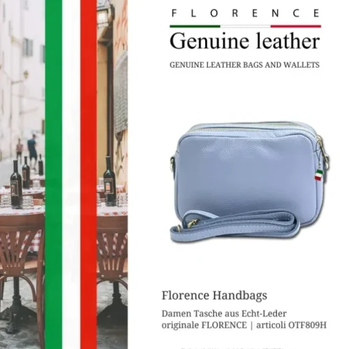 Florence Damen Tasche Echtleder hellblau OTF809H