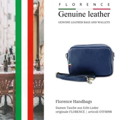 Florence Damen Tasche Echtleder blau OTF809B