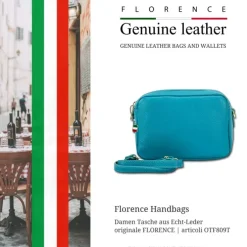 Florence Damen Tasche Echtleder türkis OTF809T