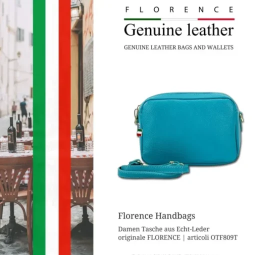 Florence Damen Tasche Echtleder türkis OTF809T