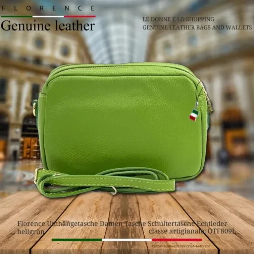 Florence Damen Tasche Echtleder hellgrün OTF809L