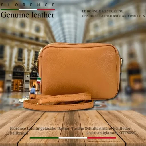 Florence Damen Tasche Echtleder hellbraun OTF809C