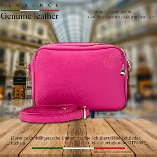 Florence Damen Tasche Echtleder fuchsia OTF809P