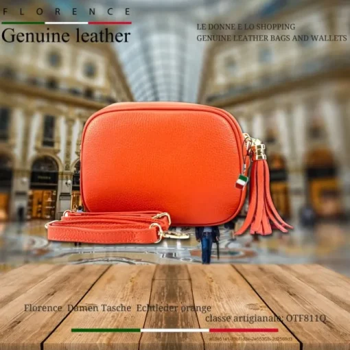 Florence Damen Tasche Echtleder orange OTF811O