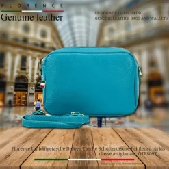 Florence Damen Tasche Echtleder türkis OTF809T