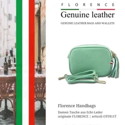 Florence Damen Tasche Echtleder türkis OTF811T