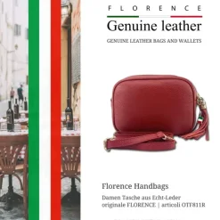 Florence Damen Tasche Echtleder dunkelrot OTF811R
