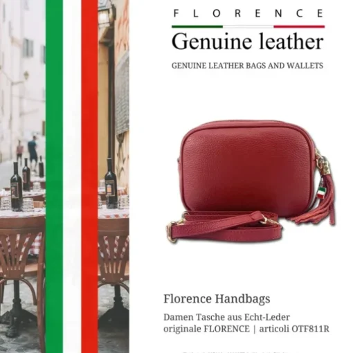 Florence Damen Tasche Echtleder dunkelrot OTF811R