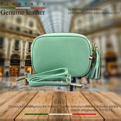 Florence Damen Tasche Echtleder türkis OTF811T
