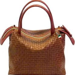 Florence Damen Umhängetasche Leder Tasche braun OTF170C1