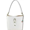 Florence Damen Umhängetasche Leder Tasche weiß OTM812W