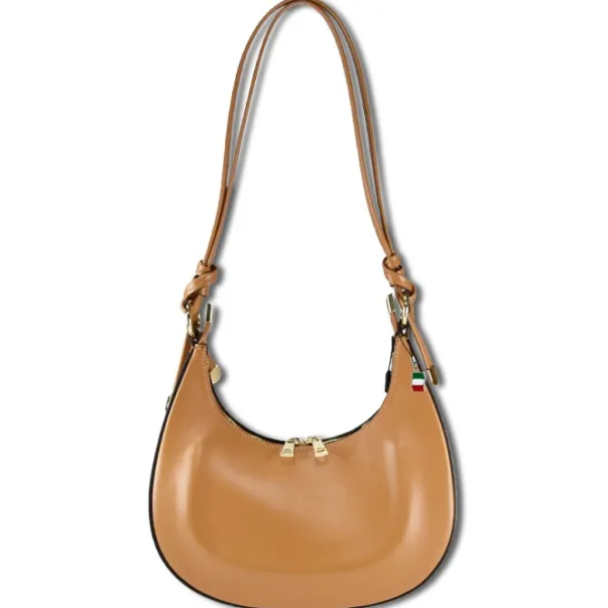 Florence Damen Umhängetasche Leder Tasche braun, taupe OTM814C