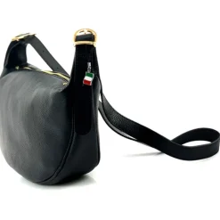 Florence Damen Umhängetasche Leder Tasche schwarz OTF835S1