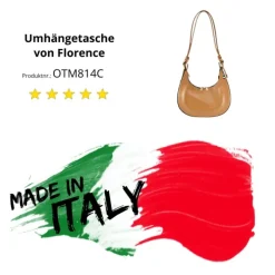 Florence Damen Umhängetasche Leder Tasche braun, taupe OTM814C