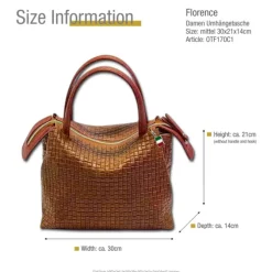 Florence Damen Umhängetasche Leder Tasche braun OTF170C1