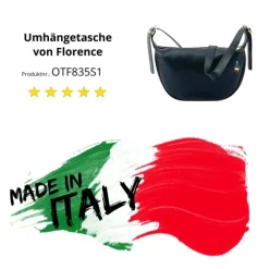 Florence Damen Umhängetasche Leder Tasche schwarz OTF835S1
