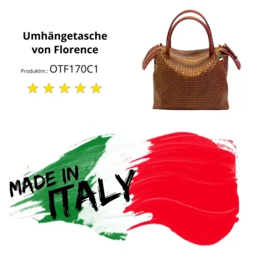 Florence Damen Umhängetasche Leder Tasche braun OTF170C1