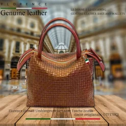 Florence Damen Umhängetasche Leder Tasche braun OTF170C1