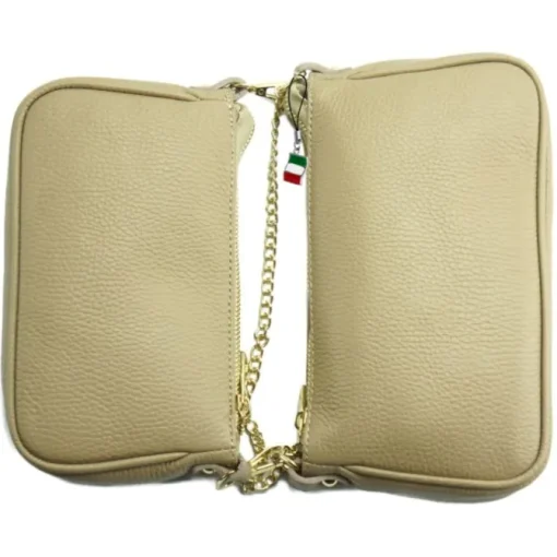 Florence Doppel Damen Tasche Echtleder taupe OTF826C