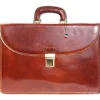 Florence Echtleder Aktentasche Herren Damen braun Businesstasche OTF151N