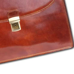 Florence Echtleder Aktentasche Herren Damen braun Businesstasche OTF151N
