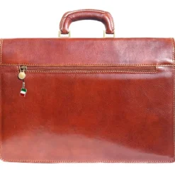 Florence Echtleder Aktentasche Herren Damen braun Businesstasche OTF151N