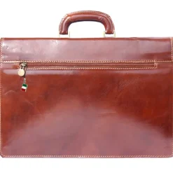 Florence Echtleder Aktentasche Herren Damen braun Businesstasche OTF149N