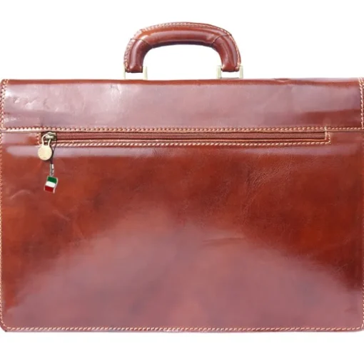 Florence Echtleder Aktentasche Herren Damen braun Businesstasche OTF149N