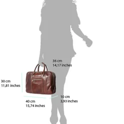 Florence Echtleder Aktentasche Damen braun Businesstasche OTF148N