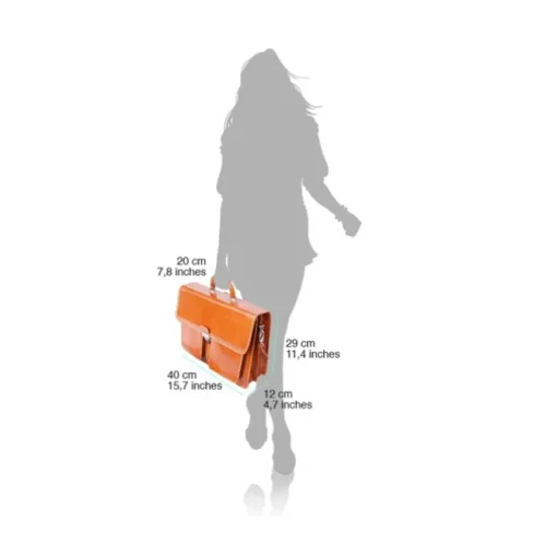 Florence Echtleder Aktentasche Herren Damen braun Businesstasche OTF149N