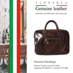 Florence Echtleder Aktentasche Damen braun Businesstasche OTF148N