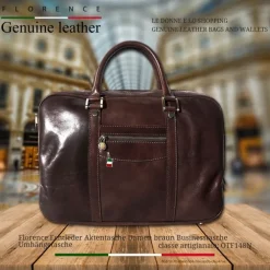 Florence Echtleder Aktentasche Damen braun Businesstasche OTF148N