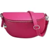 Florence Echtleder Bauchtasche groß Damen fuchsia Jugend OTF825P