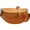 Florence Echtleder Bauchtasche groß Damen braun/tan Jugend OTF825C