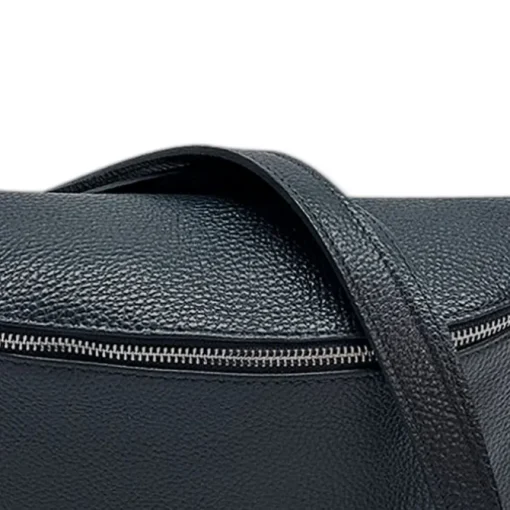 Florence Echtleder Bauchtasche groß Damen blau Jugend OTF825B