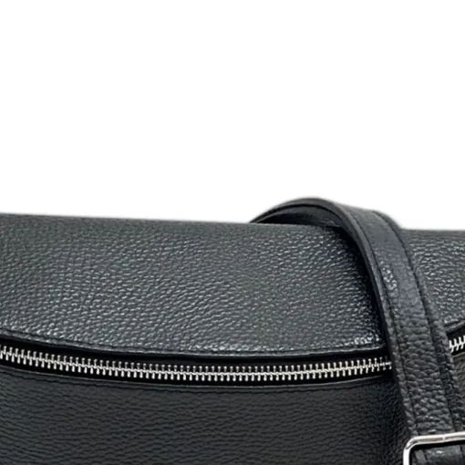 Florence Echtleder Bauchtasche groß Damen schwarz Jugend OTF825S