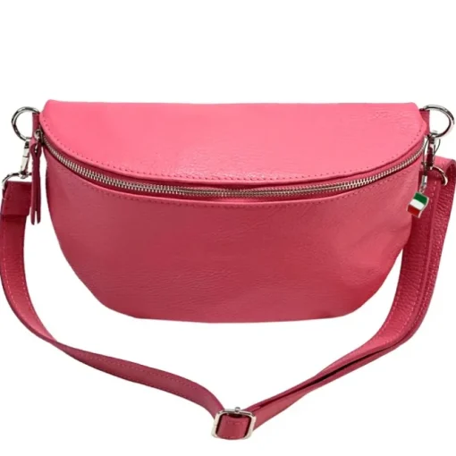 Florence Echtleder Bauchtasche groß Damen rot Jugend OTF825E