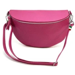 Florence Echtleder Bauchtasche groß Damen fuchsia Jugend OTF825P